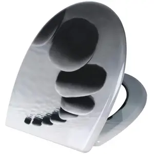 Comparateur de prix : Helloshop26 Abattant WC A Duroplast pierres noires 19_0000737