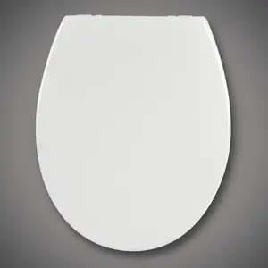 Comparateur de prix : HELLOSHOP26 Abattant WC siège de toilette blanc charnière à fermeture en douceur siège de couvercle de couvercle de toilette à dégagement rapide 19_0000672