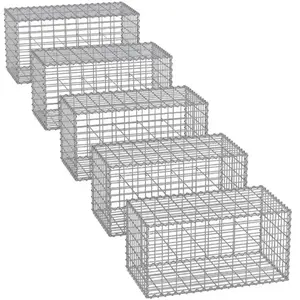 Comparateur de prix : HELLOSHOP26 Lot de 5 gabions pour pierre cage en métal panier à pierre...