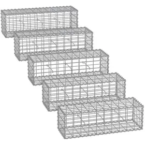 Comparateur de prix : HELLOSHOP26 Lot de 5 gabions pour pierre cage en métal panier à pierre...