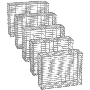Comparateur de prix : HELLOSHOP26 Lot de 5 gabions pour pierre cage en métal panier à pierre...