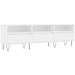 Comparateur de prix : Helloshop26 Meuble tv multimédia étagère télévision buffet téléviseur salle à manger salon chambre 150 x 30 x 44,5 cm bois d'ingénierie blanc 02_0025971