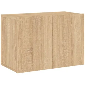 Helloshop26 Meuble tv multimédia étagère télévision buffet téléviseur salle à manger salon chambre mural chêne sonoma 60 x 30 x 41 cm brun 02_0028162 pas cher