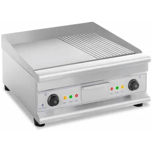 Helloshop26 Plancha grill électrique nervurée double 60 cm 6 400 watts 14_0002861 pas cher