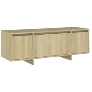 HELLOSHOP26 Meuble TV multimedia etagere television buffet televiseur salle a manger salon chambre chene sonoma 120 x 30 x 40,5 cm b pas cher