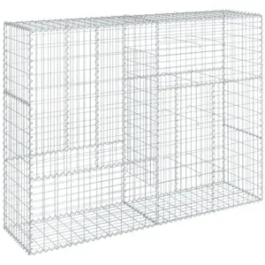 HELLOSHOP26 Panier gabion clôture cage mur de soutènement avec couverc... pas cher