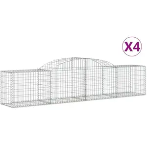 HELLOSHOP26 Lot de 4 paniers a gabions clôture cage mur de soutenement... pas cher