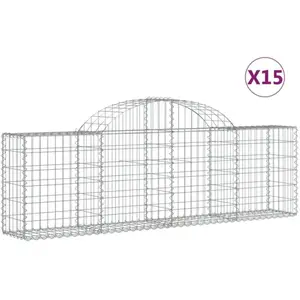 Helloshop26 - Paniers À Gabions Clôture Cage Mur De Soutènement Arqués... pas cher