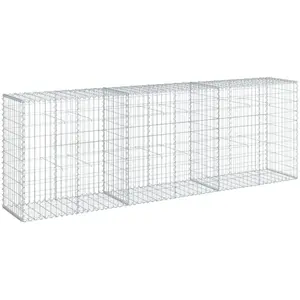 HELLOSHOP26 Panier gabion clôture cage mur de soutenement avec couverc... pas cher