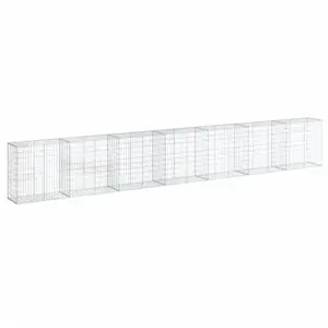 HELLOSHOP26 Panier gabion clôture cage mur de soutènement avec couverc... pas cher