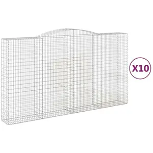 Comparateur de prix : HELLOSHOP26 Paniers À Gabions Clôture Cage Mur De Soutènement Arqués 1...