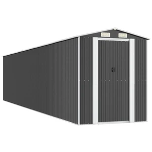 Helloshop26 Abri de jardin cabane cabanon maison de stockage remise extérieur hangar outils robuste 192 x 938 x 223 cm acier galvanisé anthracite 02_0022205 pas cher