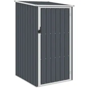 Helloshop26 Abri de jardin cabane cabanon maison de stockage remise extérieur hangar outils robuste 87 x 98 x 159 cm acier galvanisé anthracite 02_0022215 pas cher