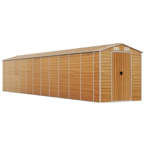 HELLOSHOP26 Abri de jardin cabane cabanon maison de stockage remise exterieur hangar outils robuste clair 191 x 980 x 198 cm acier g pas cher