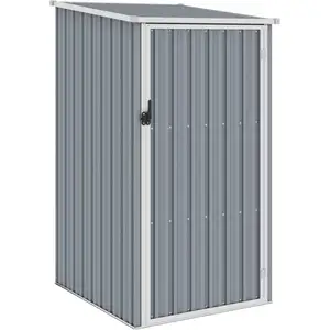 Helloshop26 Abri de jardin cabane cabanon maison de stockage remise extérieur hangar outils robuste 87 x 98 x 159 cm acier galvanisé gris 02_0022240