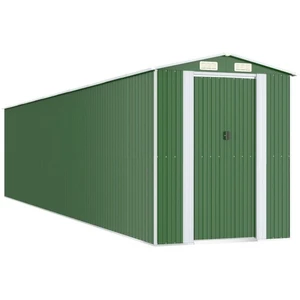 Helloshop26 Abri de jardin cabane cabanon maison de stockage remise extérieur hangar outils robuste 192 x 938 x 223 cm acier galvanisé vert 02_0022370 pas cher