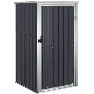 Helloshop26 Abri de jardin cabane cabanon maison de stockage remise extérieur hangar outils robuste 88 x 89 x 161 cm acier galvanisé anthracite 02_0022411 pas cher