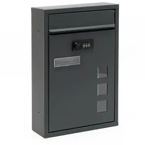 Comparateur de prix : Boite aux lettres design murale serrure a combinaison acier galvanise ...