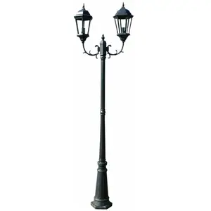 Comparateur de prix : HELLOSHOP26 Lampadaire extérieur double 230 cm luminaire décoration noir vert 2402087/2