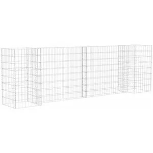 HELLOSHOP26 Jardinière à gabion en H 260 cm fil d'acier 02_0000871 pas cher
