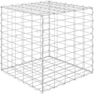 Helloshop26 Lit surélevé cube à gabion jardinière surélevée de fleurs ... pas cher