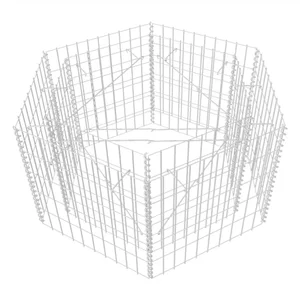 HELLOSHOP26 Jardinière lit surélevé plantes fleurs jardin à gabion hexagonale 100 x 90 x 50 cm 02_0001323 pas cher