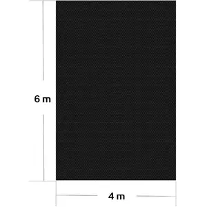 HELLOSHOP26 Piscine film solaire 4x6m couverture de piscine noir chauffage solaire piscine aVendu parcdiscount