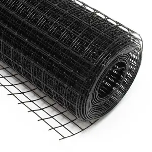 HELLOSHOP26 Fil de volière 4 coins avec maille 25 x 25mm 100 cm x 10m en noirVendu parrue-du-commerce