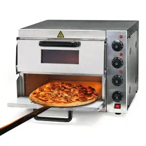 Four à pizza 3000 watts 2 étages acier affiné pierre à pizza réfractai...Vendu parcdiscount
