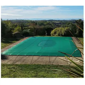 Nappe d'hivernage avec oeillets pour piscine Couleur: Vert - Dimension: 4.50 x 8.50 m pas cher