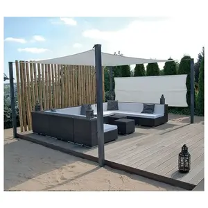 Direct Filet - Voile d'ombrage perméable 5 x 4 - Concave Couleur: Gris... pas cher