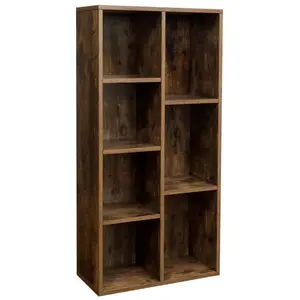 Comparateur de prix : HELLOSHOP26 bibliotheque a 7 compartiments etagere a 7 cubes ouverts rangement pour salon et bureau 50 x 24 x 106 cm style industrie
