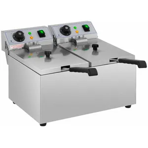 Comparateur de prix : Friteuse électrique professionnelle restaurant 2 x 8 litres 230 volts