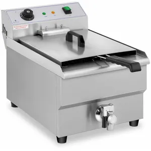 Friteuse électrique professionnelle restaurant 1 x 16 litres robinet de vidange - 230 VVendu parcdiscount