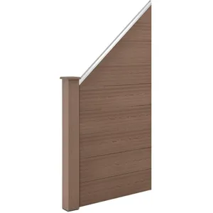HELLOSHOP26 Clôture de jardin brise vue brise vent bois composite 180 x 96 cm brunVendu parcdiscount