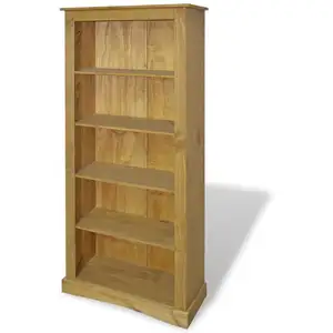 Helloshop26 etagere armoire meuble design bibliotheque a 5 niveaux pin 170 cm marron 2702018/2Vendu parmanomano