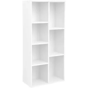 Comparateur de prix : MARQUE HelloShop26 Bibliothèque 7 Compartiments - Blanc Moderne