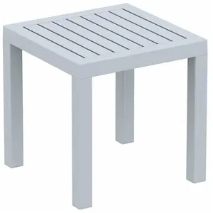 Table de jardin en plastique gris résistante aux intempéries 45x45x45 ...