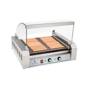 Helloshop26 Appareil machine à hot dog professionnelle téflon 20 saucisses 2 200 w... pas cher