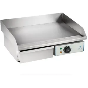 Helloshop26 Plancha électrique lisse - 55cm - 1 x 3.0kW acier inox professionnel 3... pas cher