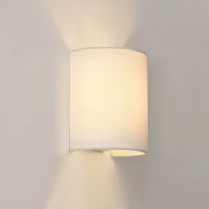Lampe murale demi-cercle applique intérieure e27 abat-jour en linge 20...Vendu parcdiscount