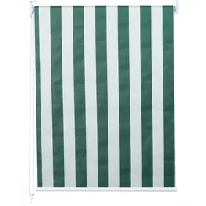 Decoshop26 Store enrouleur occultant - Vert/Blanc pas cher