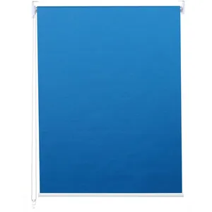 Decoshop26 Store Enrouleur De Fenêtre Occultant Protection Solaire Store À Tirage Latéral 90x230cm Opaque Bleu 04_0004486 pas cher