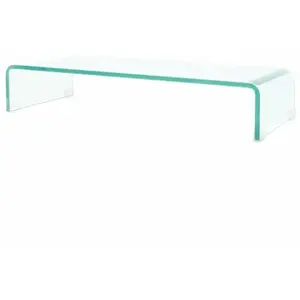 Non communiqué Meuble télé buffet tv télévision design pratique pour moniteur 70 cm verre transparent pas cher