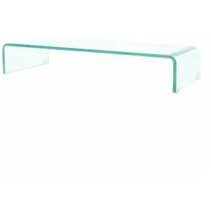 Non communiqué Meuble télé buffet tv télévision design pratique pour moniteur 80 cm verre transparent pas cher