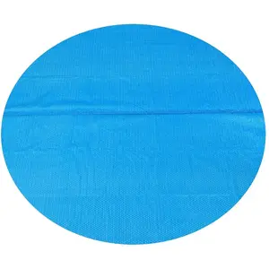 HELLOSHOP26 Bache solaire de piscine ronde diametre 488 cm polyethylene bleu