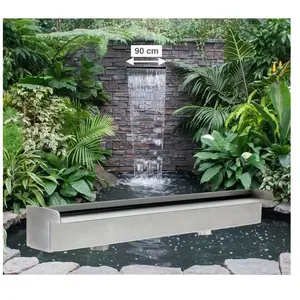 Le Poisson Qui Jardine - Cascade - Lame D'Eau 90 cm Inox Pour Bassin D...
