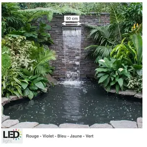 Le Poisson Qui Jardine - Cascade, Lame D'Eau 90 cm Inox + Led Couleur ... pas cher