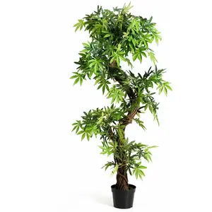 DÉCOSHOP26 Arbre plante artificielle avec pot plastique pour interieur ou e par terieur 19 par 19 par 160Vendu parcdiscount
