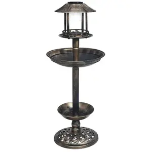 Comparateur de prix : Decoshop26 Décoration Jardin Baignoire Mangeoire Pour Oiseaux À Led À Énergie Solaire Plastique Dec020803